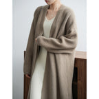 The Cloud-Wrap Ultra-Long Faux Cashmere Cardigan