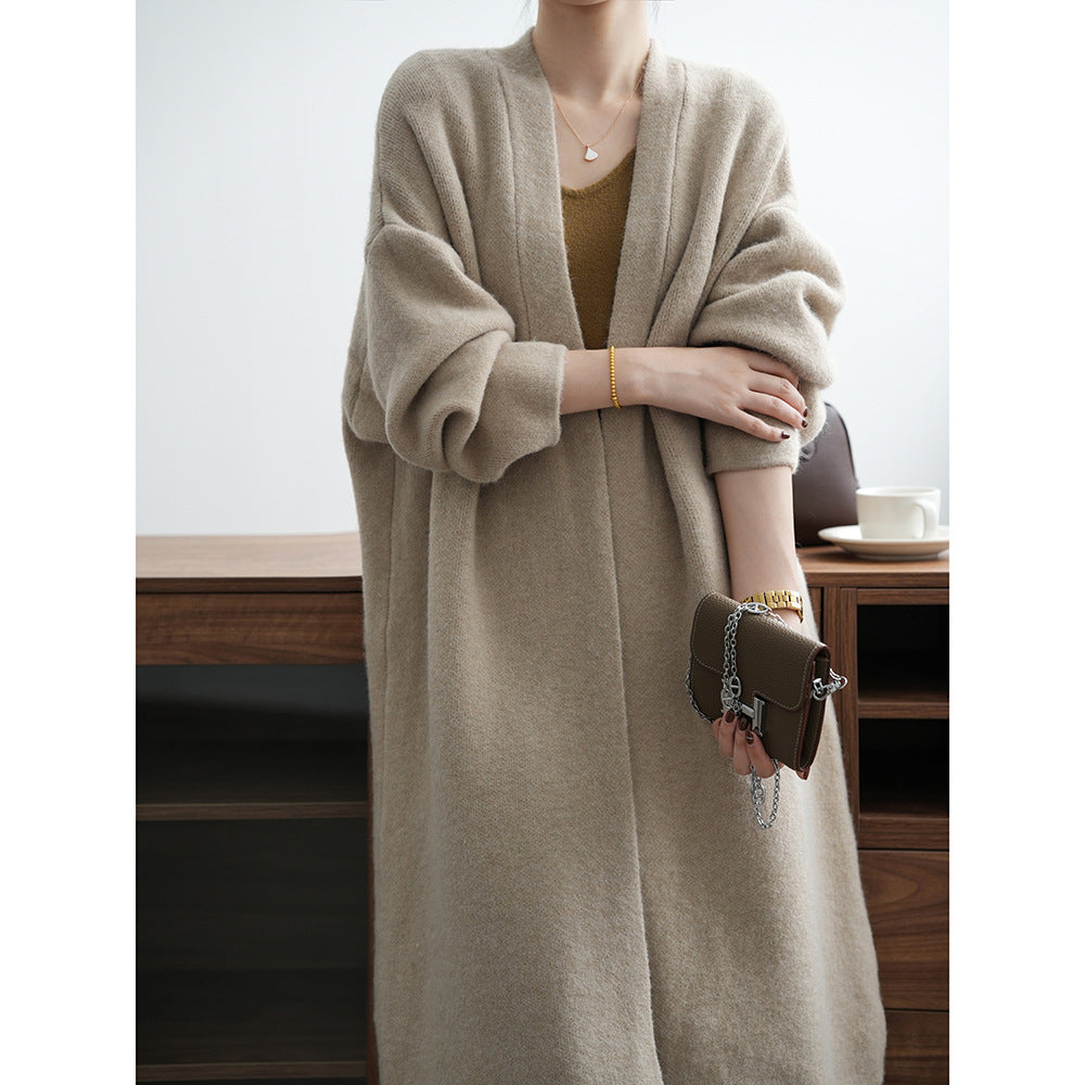 The Cloud-Wrap Ultra-Long Faux Cashmere Cardigan