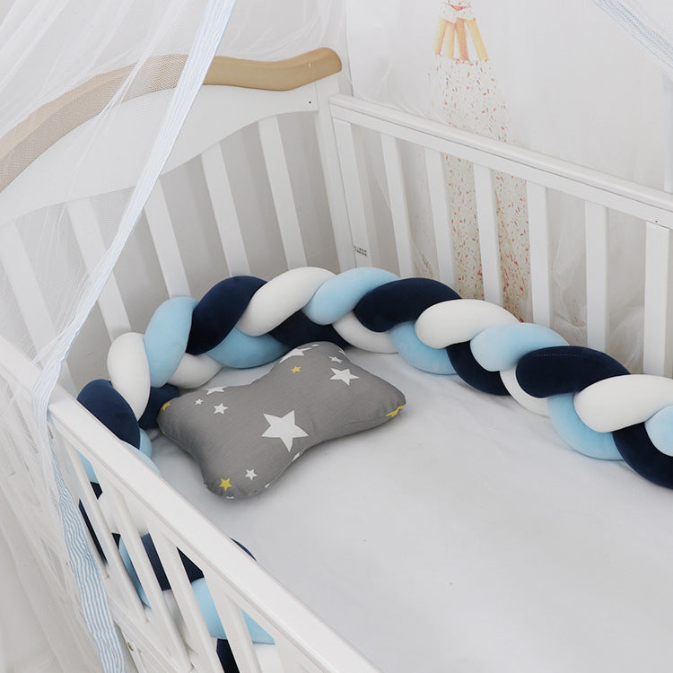 Modern Braided Knot Pillow | Trendy Nursery Decor & Crib Bumper
