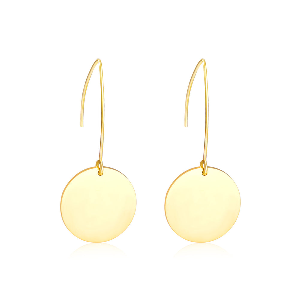 Elegant Minimalist Round Gold Earrings