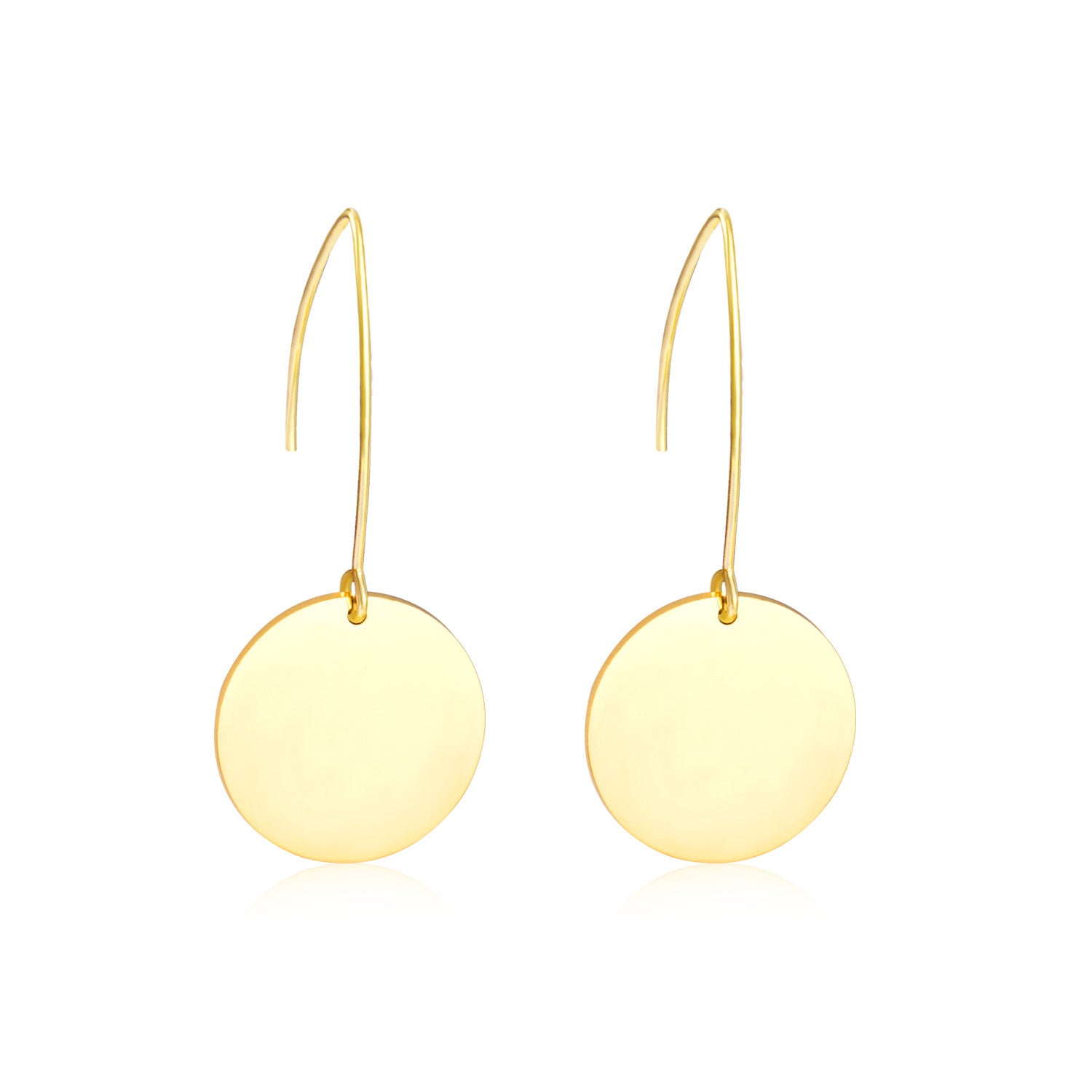Elegant Minimalist Round Gold Earrings