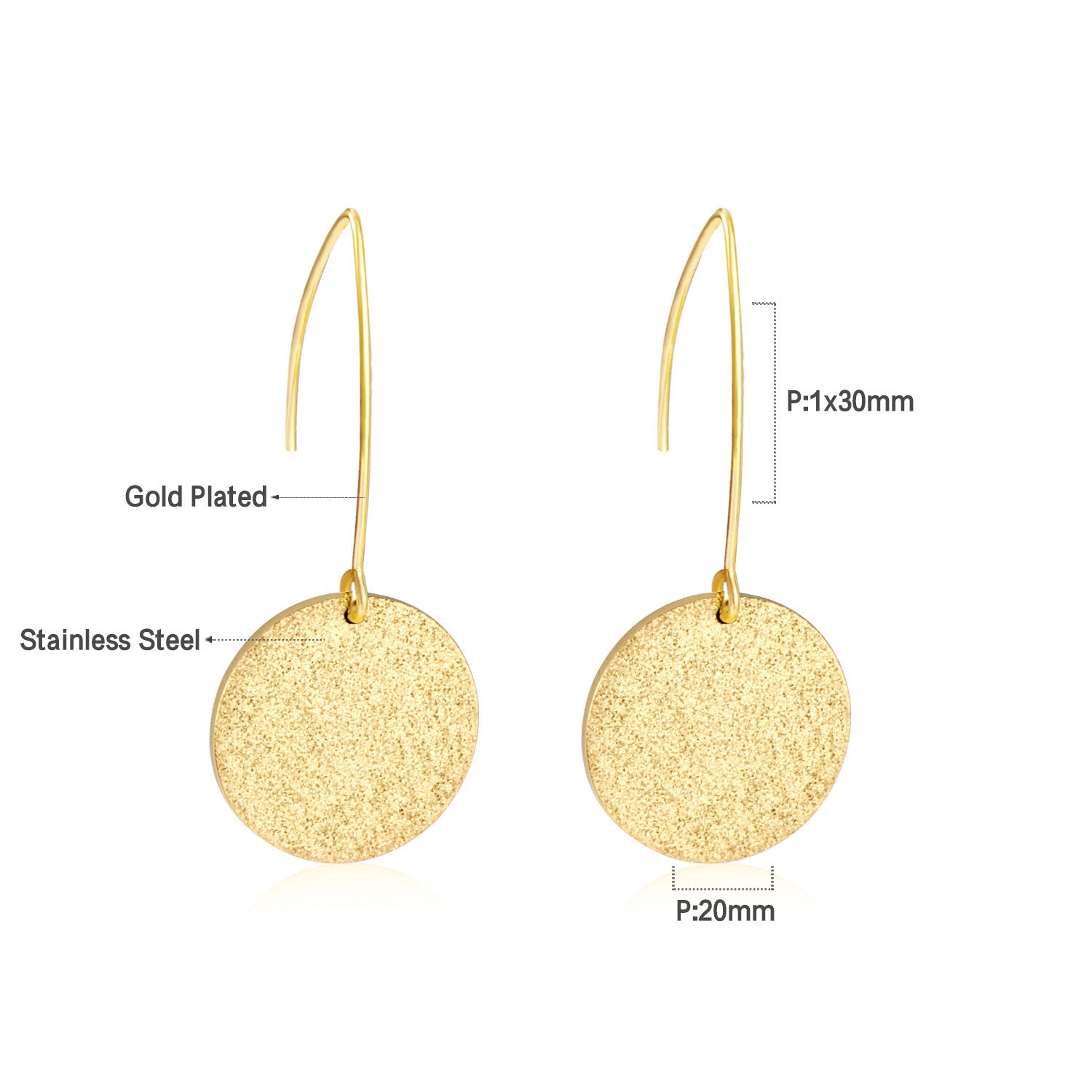 Elegant Minimalist Round Gold Earrings