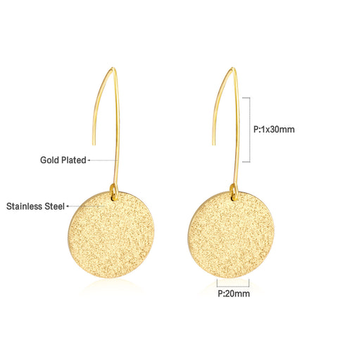 Elegant Minimalist Round Gold Earrings