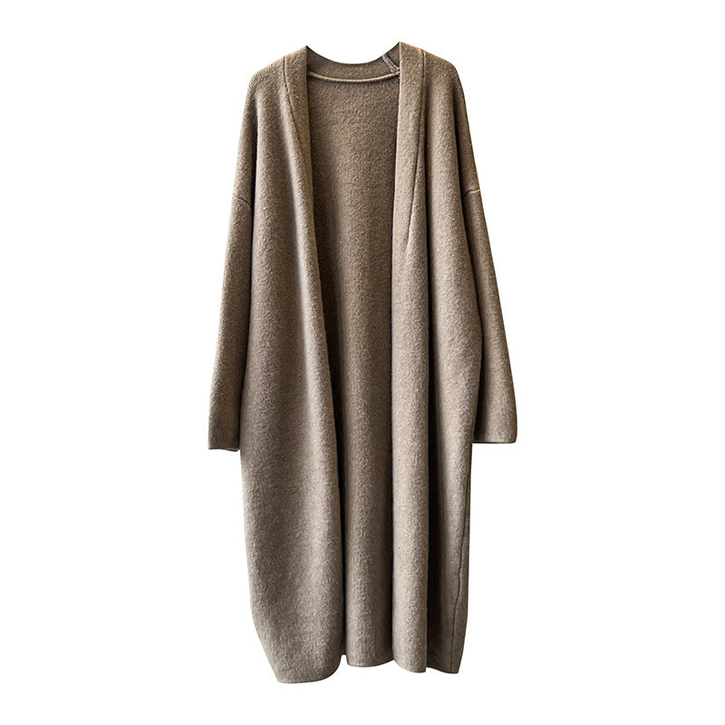 The Cloud-Wrap Ultra-Long Faux Cashmere Cardigan