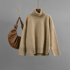 Casual Loose Solid-Color Turtleneck Sweater