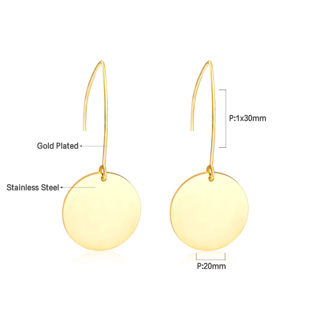 Elegant Minimalist Round Gold Earrings