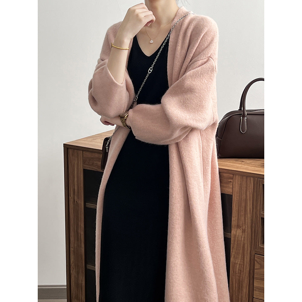 The Cloud-Wrap Ultra-Long Faux Cashmere Cardigan