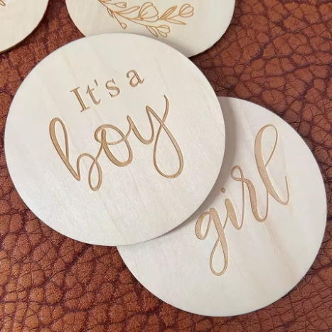 Wooden Gender Reveal & Welcome Sign