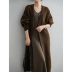 The Cloud-Wrap Ultra-Long Faux Cashmere Cardigan