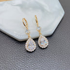Incredibly Charming Diamond-studded Teardrop Crystal Earrings