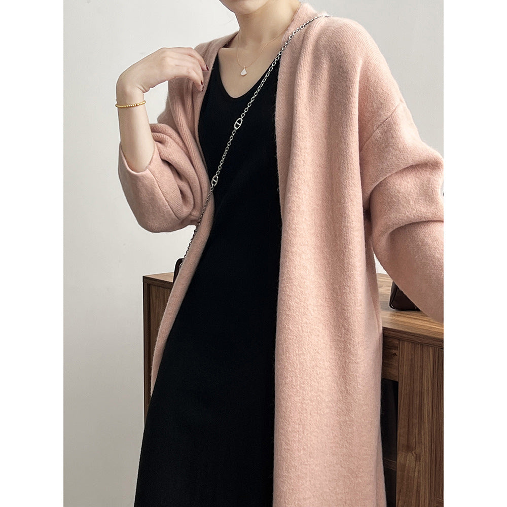 The Cloud-Wrap Ultra-Long Faux Cashmere Cardigan
